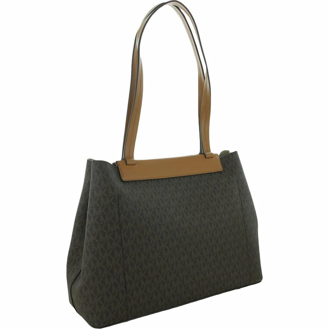 Brand new 🤩 MICHAEL Michael Kors Meredith Canvas 👩 Womens Leather Satchel Shoulder 👜 Handbag ⭐ 5 Brand new 🤩 MICHAEL Michael Kors Meredith Canvas 👩 Womens Leather Satchel Shoulder 👜 Handbag ⭐ - Image 3