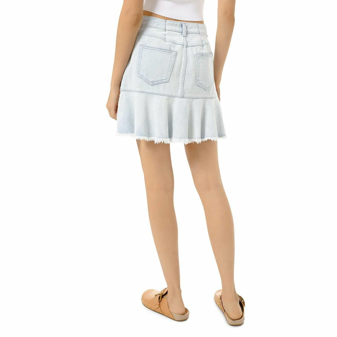 Hot Sale ๐คฉ MICHAEL Michael Kors ๐ฉ Womens Flounce Frayed Hem Denim ๐ Skirt ๐ 4 Hot Sale ๐คฉ MICHAEL Michael Kors ๐ฉ Womens Flounce Frayed Hem Denim ๐ Skirt ๐ - Image 2