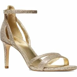 Outlet 😍 MICHAEL Michael Kors Kimberly 👩 Womens Glitter Open Toed 👗 Dress 🩴 Sandals ⌛