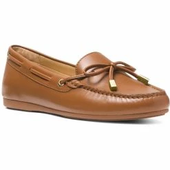 Discount ❤️ MICHAEL Michael Kors Sutton Moc 👩 Womens Leather Slip On Moccasins ⭐