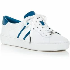 Coupon 🌟 MICHAEL Michael Kors Irving 👩 Womens Leather Side Striped Casual and Fashion 👟 Sneakers ⭐