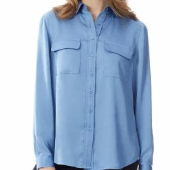 Wholesale 👍 Jones New York 👩 Womens Utility Long Sleeves Button-Down Top 🎁