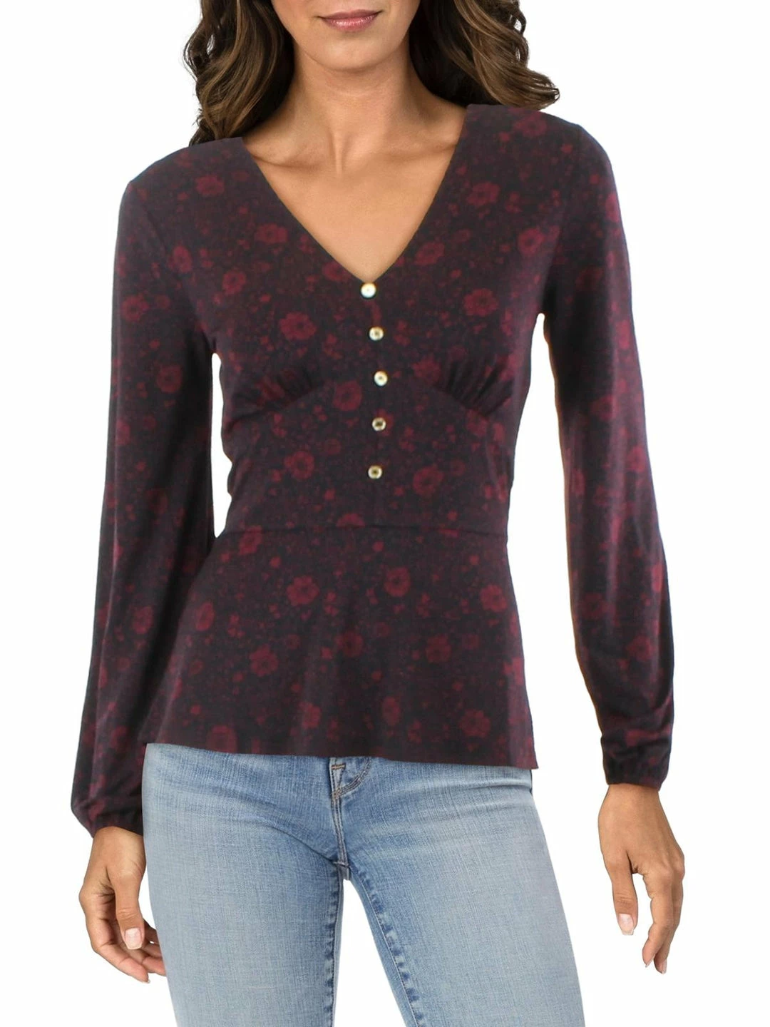Deals ๐งจ MICHAEL Michael Kors ๐ฉ Womens Floral V Neck Peasant Top ๐งจ 3 Deals ๐งจ MICHAEL Michael Kors ๐ฉ Womens Floral V Neck Peasant Top ๐งจ