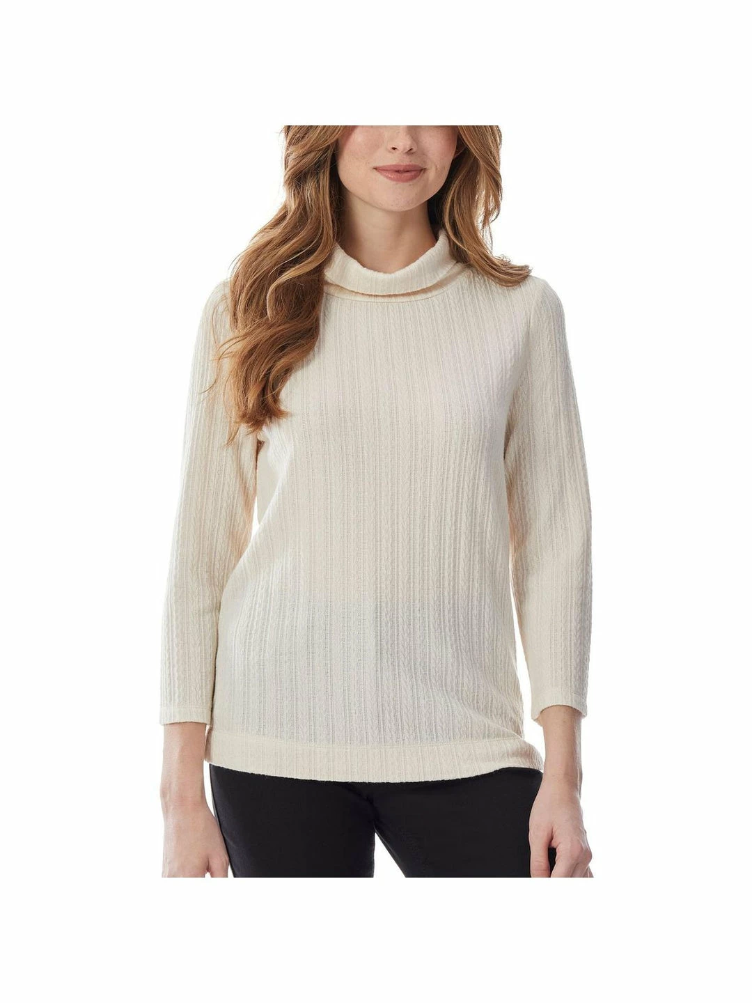 Promo โญ Jones New York ๐ฉ Womens Mock Neck Cable Knit Pullover Top ๐ 3 Promo โญ Jones New York ๐ฉ Womens Mock Neck Cable Knit Pullover Top ๐