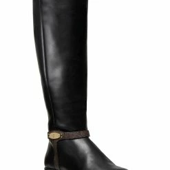 Cheapest 👍 MICHAEL Michael Kors Finley 👩 Womens Leather Tall Knee-High 🥾 Boots 🥰
